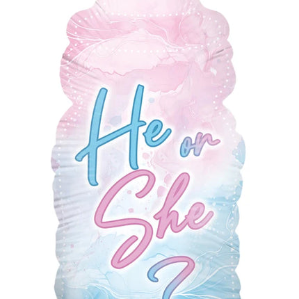 Gender Reveal Helium Ballon Fles Leeg 78cm
