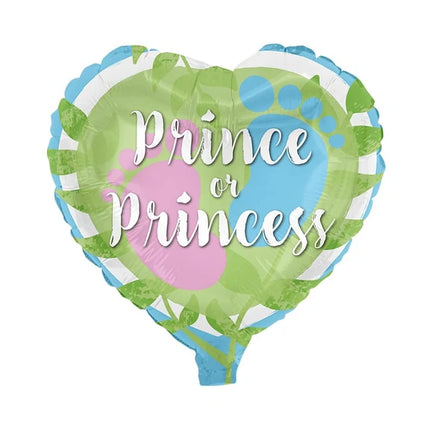 Gender Reveal Helium Ballon Groen Hart Price Or Princess Leeg 78cm