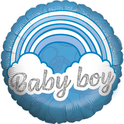 Blauwe Helium Ballon Baby Boy Leeg 45cm