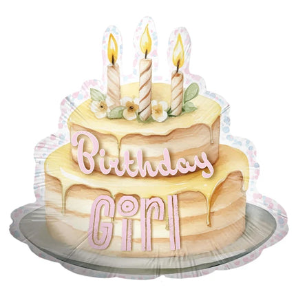 Birthday Girl Helium Ballon Taart Leeg 70cm