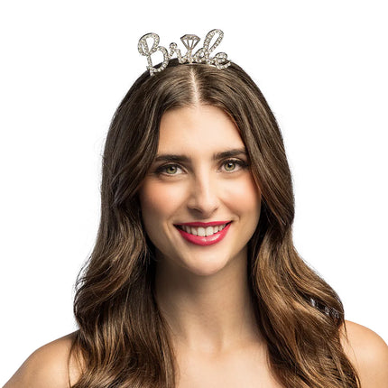 Metalen diadeem 'Bride' diamant