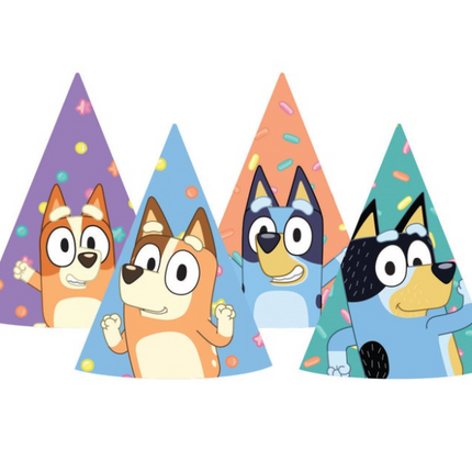 Bluey Feesthoedjes 8st