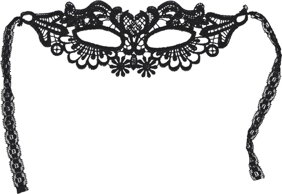 Zwart Oogmasker Kant