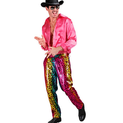 PAILLETTEN BROEK REGENBOOG LUIPAARD