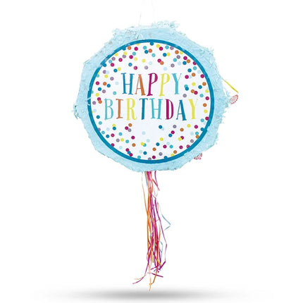 Happy Birthday Pinata Blauw 45cm