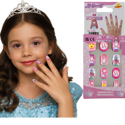 Gekleurde Nepnagels Kind Kleine Prinses