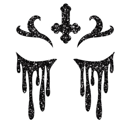 Halloween Gezicht Stickers Non Glitter 20cm