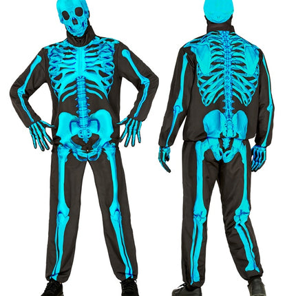 Skelet Kostuum Neon 4 delig