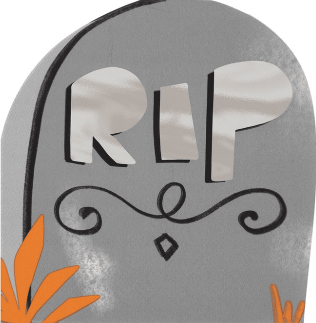 16 BATS/BOO TOMBSTONE SHP NAP van Unique koop je bij Partywinkel