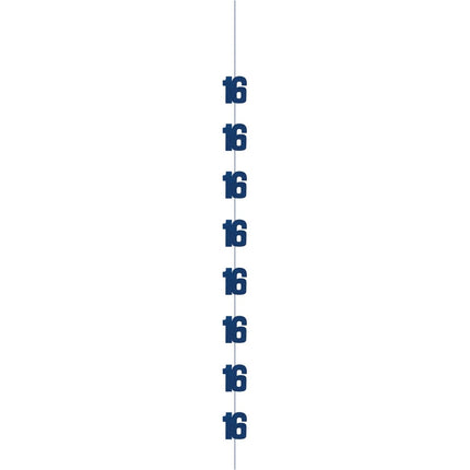 16 Jaar Hangdecoratie Blauw 1,52m van Unique koop je bij Partywinkel