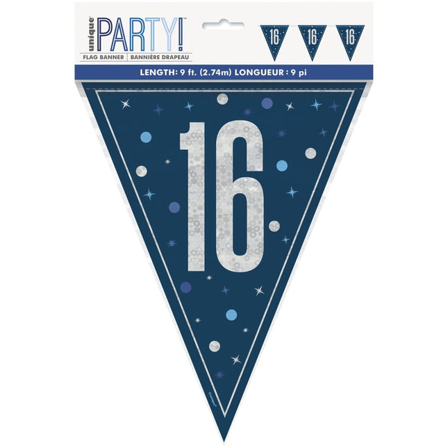 16 Jaar Slinger Blauw 2,5m van Unique koop je bij Partywinkel