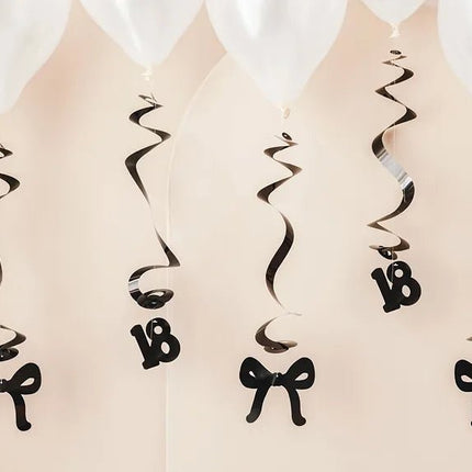 18 Jaar Hangdecoratie 50cm 5st van Partydeco koop je bij Partywinkel