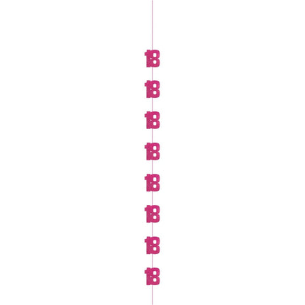 18 Jaar Hangdecoratie Roze 1,52m van Unique koop je bij Partywinkel