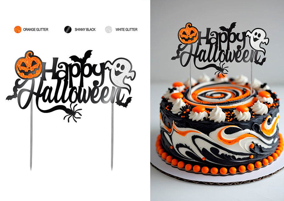 Halloween Taarttopper Zwart