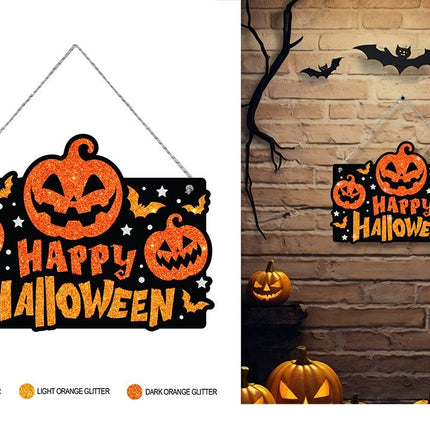 Halloween Deurbord Glitter 37cm