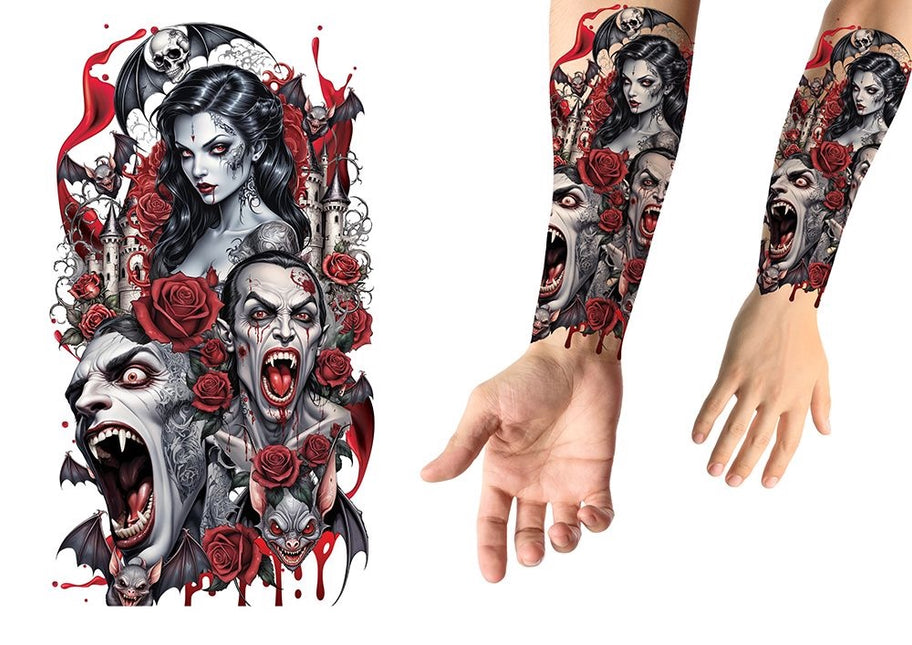 Halloween Nep Tattoo Vampier 14cm