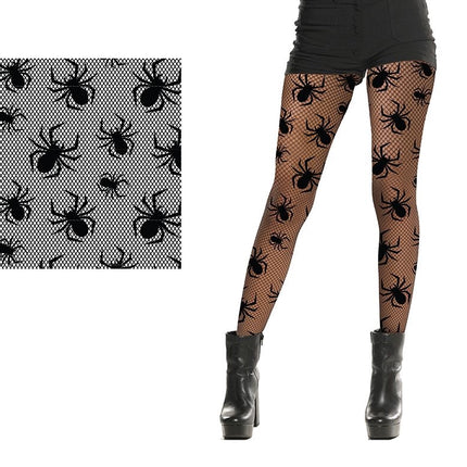 Halloween Panty Zwart Spinnen