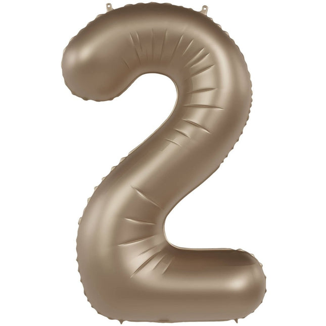2 Jaar Cijfer Ballon Goud 86cm van Folat koop je bij Partywinkel