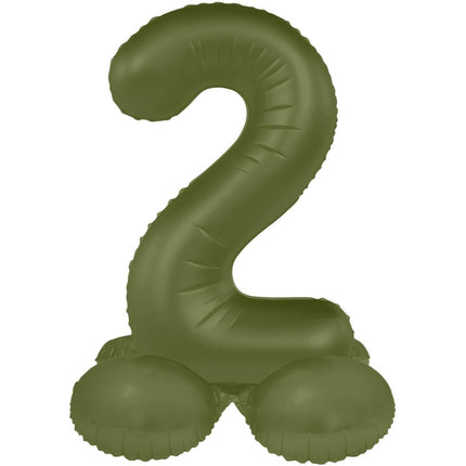 2 Jaar Cijfer Ballon Groen Mat 72cm van Folat koop je bij Partywinkel