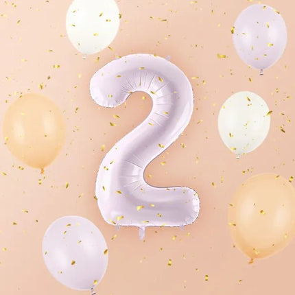 2 Jaar Cijfer Ballon Paars Leeg 72cm van Partydeco koop je bij Partywinkel