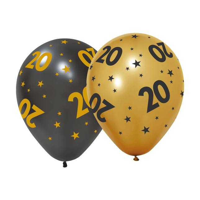 20 Jaar Ballonnen 31cm 6st van WeFiesta koop je bij Partywinkel