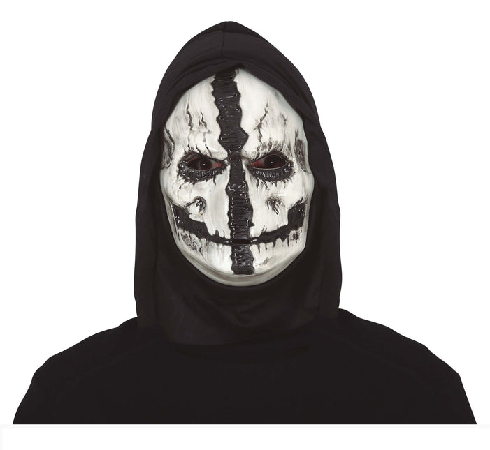 Zwart Witte Halloween Masker Schedel