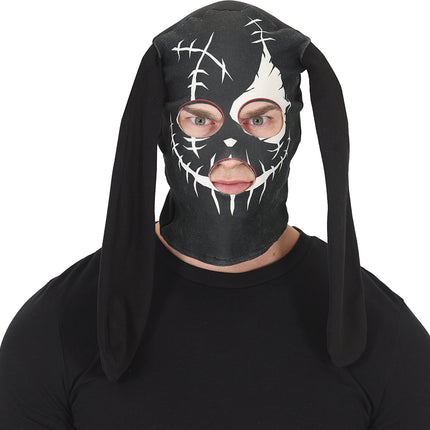 Halloween Masker Zwart Konijn
