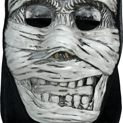Halloween Masker Zilver Mummie Met Capuchon