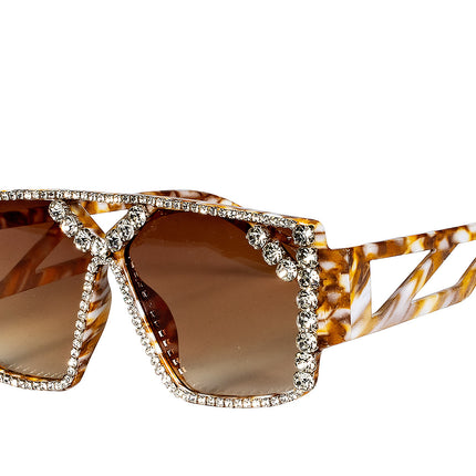 Bruine Bril Strass