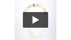 Metalen diadeem 'It's my birthday'