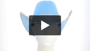 Hoed cowboy Spark lichtblauw