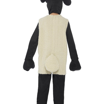 Shaun the Sheep Kinderkostuum – Wit/Zwart