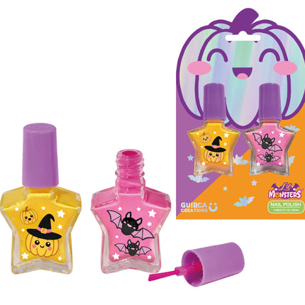 Halloween Nagellak Roze Geel Kind