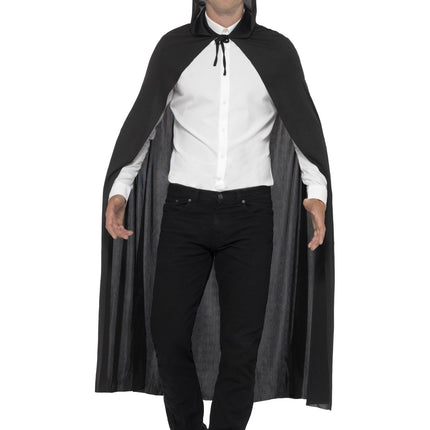 Halloween Cape Zwart Met Capuchon
