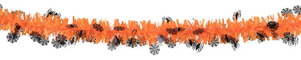 Halloween Slinger Oranje Met Spinnen 2m