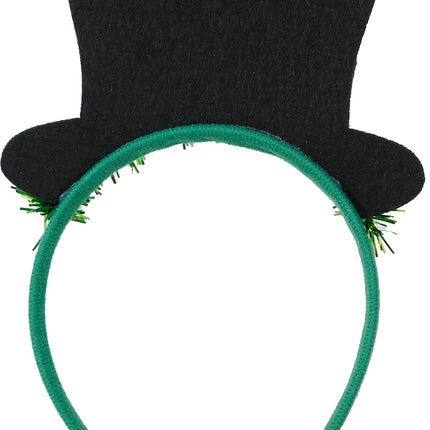 St. Patrick'S Day Haarband Met Hoed Glitter