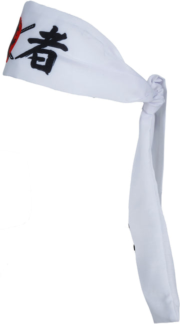 Karate Hoofdband Wit Rood