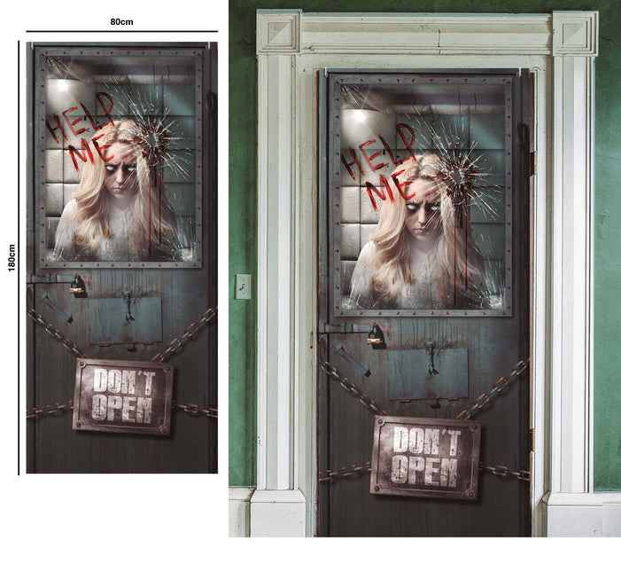 Halloween Deurposter Psychiatrisch 120cm x 79cm