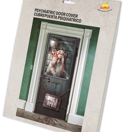 Halloween Deurposter Psychiatrisch 120cm x 79cm
