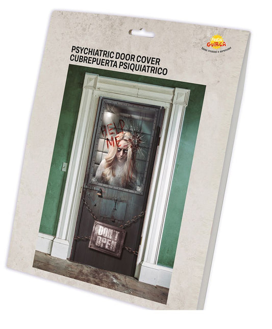 Halloween Deurposter Psychiatrisch 120cm x 79cm