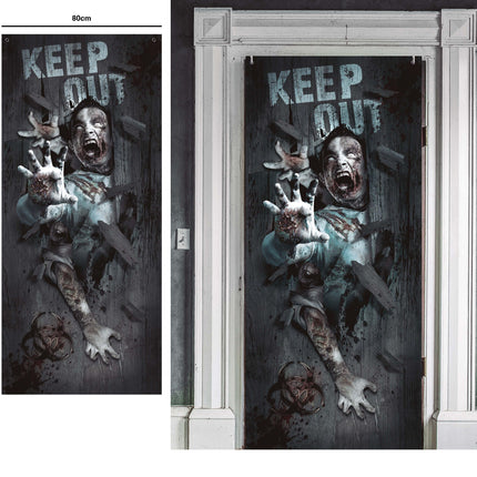 Halloween Deurposter Zombie 180cm x 80cm