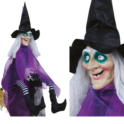 Halloween Pop Heks Met Licht En Geluid 90cm