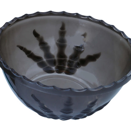 Zwarte Halloween Tafeldecoratie Skelethand Kom