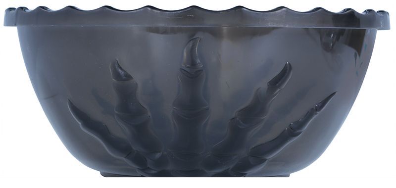 Zwarte Halloween Tafeldecoratie Skelethand Kom