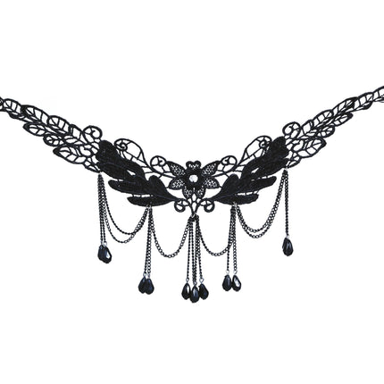 Zwarte Ketting Stenen