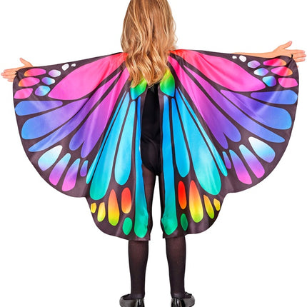 Paars/Roze Vlindervleugels En Oogmasker