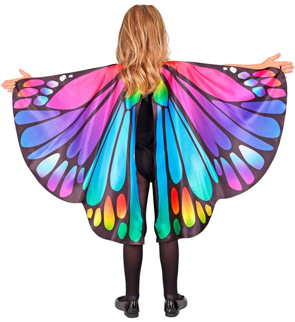 Paars/Roze Vlindervleugels En Oogmasker