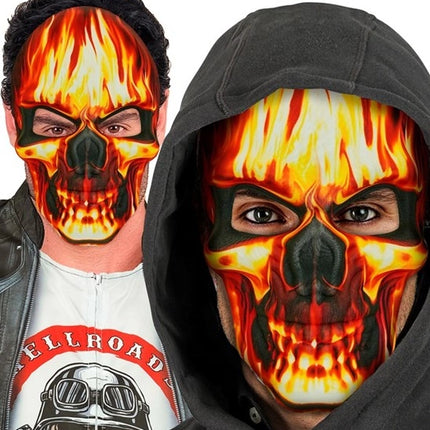 MASKER BRANDENDE SCHEDEL - STOF