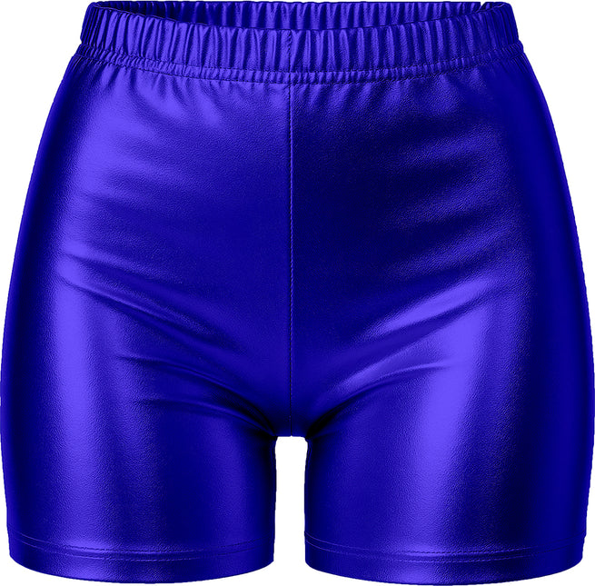 Blauwe Korte Broek Metallic