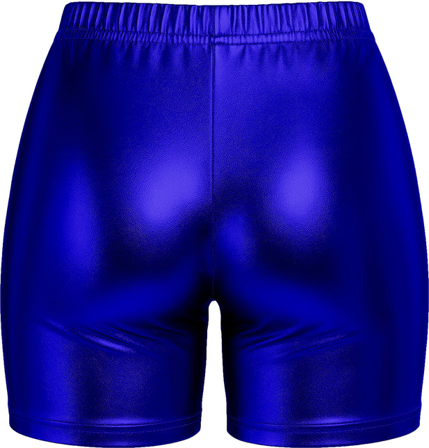 Blauwe Korte Broek Metallic